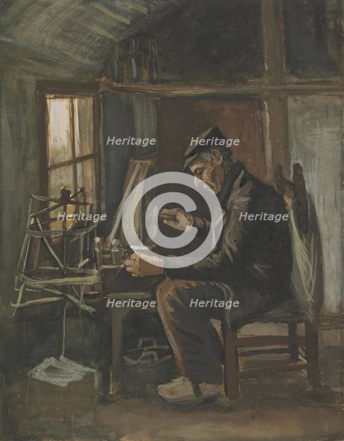 Man Winding Yarn.