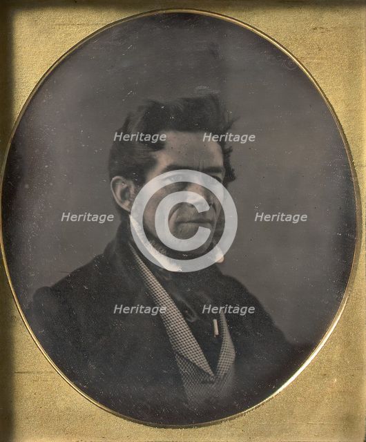 Man with Chinstrap Beard, 1840s. Creator: John Plumbe.