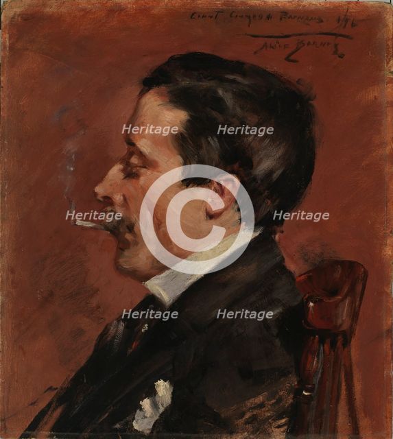 Man with Cigarette, 1896. Creator: Alice Pike Barney.