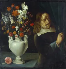 Man with a Vase, 1625. Creator: Sebastian Stoskopff