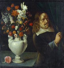 Man with a Vase, 1625. Creator: Sebastian Stoskopff