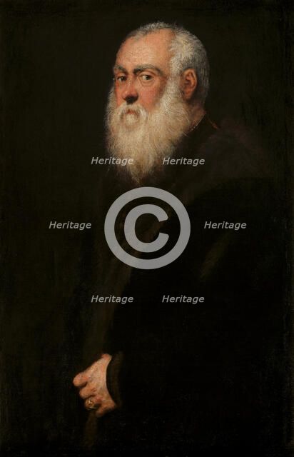 Man with a White Beard, c. 1570. Artist: Tintoretto, Jacopo (1518-1594)