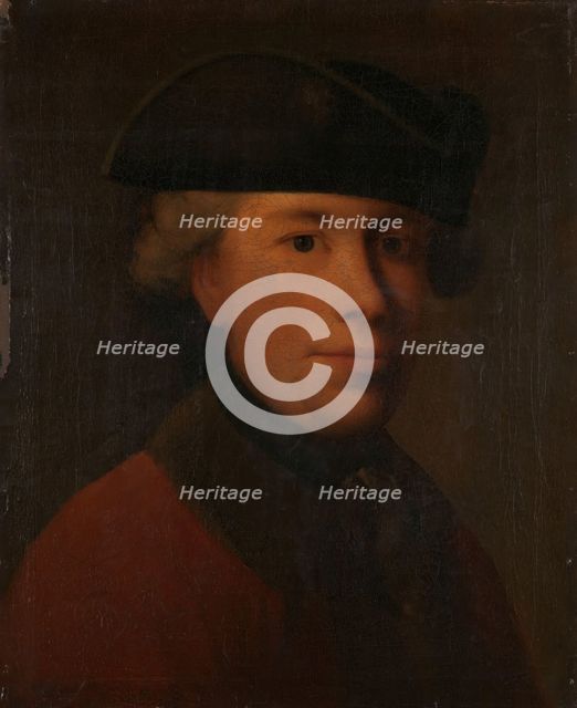 Man with a wooden hat, probably 18th century. Creator: Unknown.