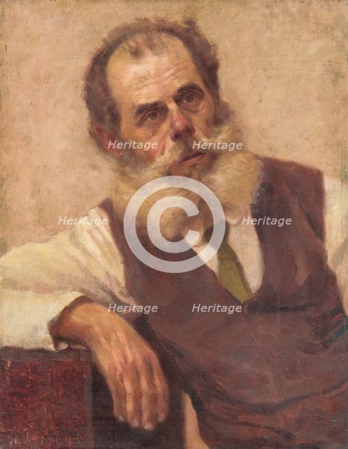 Man with a Beard, 1915. Creator: Stefan Polkorab.