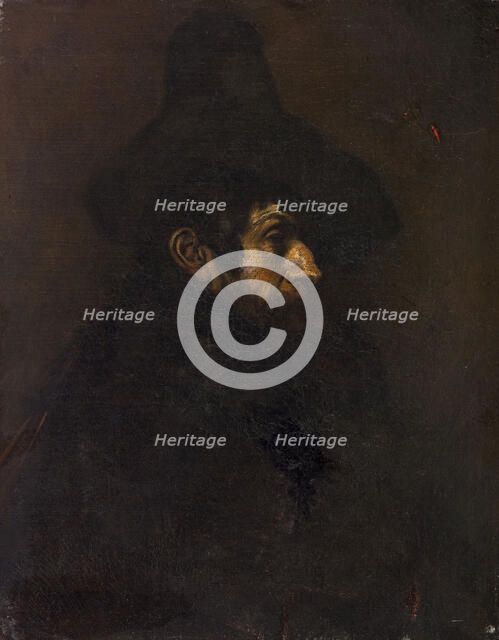 Man with a big hat, between 1860 — 1870. Creator: Eduardo Zamacois y Zabala.