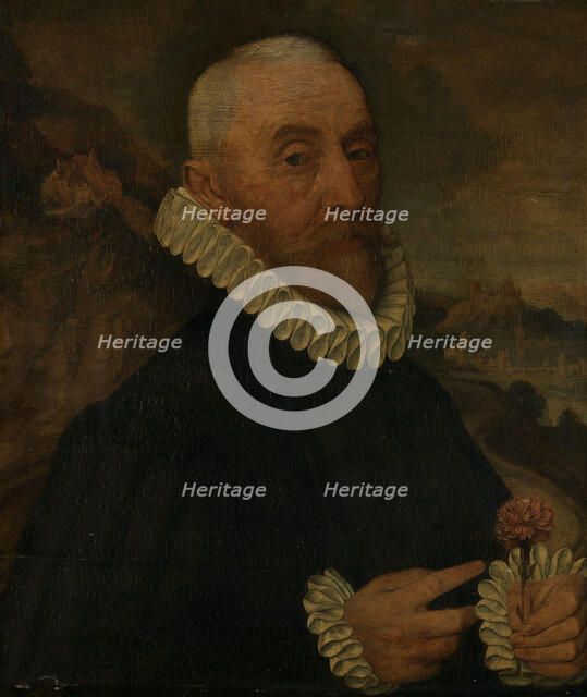 Man with a Carnation, 1570. Creator: Adriaen van Cronenburgh.