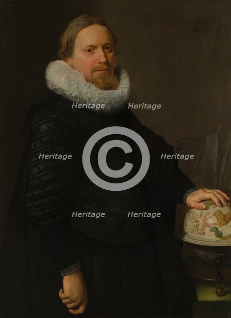 Man with a Celestial Globe, 1624. Creator: Nicolaes Eliasz Pickenoy.