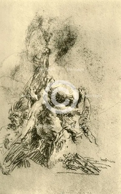 'Man with a Crocodile on his back', 1752-1753, (1928). Artist: Giovanni Battista Tiepolo.