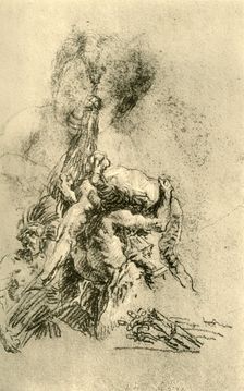 Man with a Crocodile on his back 1752-1753, (1928). Artist: Giovanni Battista Tiepolo