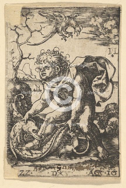 Man with a Fish, August 16, 1522. Creator: Dirck Vellert.