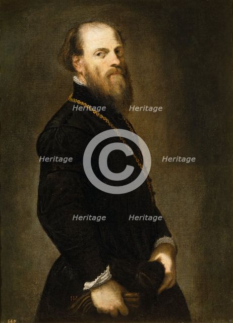 Man with a Golden Lace, 1560. Creator: Jacopo Tintoretto.