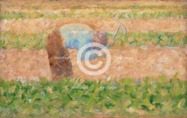 Man with a Hoe, c. 1882. Creator: Georges-Pierre Seurat.