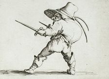 Man with a Large Belly Adorned with a Row of Buttons, 1616. Creator: Jacques Callot