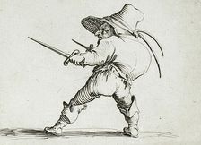 Man with a Large Belly Adorned with a Row of Buttons, 1616. Creator: Jacques Callot