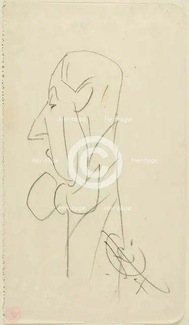 Man with a Large Bow Tie, n.d. Creator: Edward Henry Corbould.