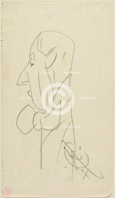 Man with a Large Bow Tie, n.d. Creator: Edward Henry Corbould.