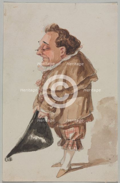 Man with a Large Hat. Creator: Paul Gavarni (French, 1804-1866).