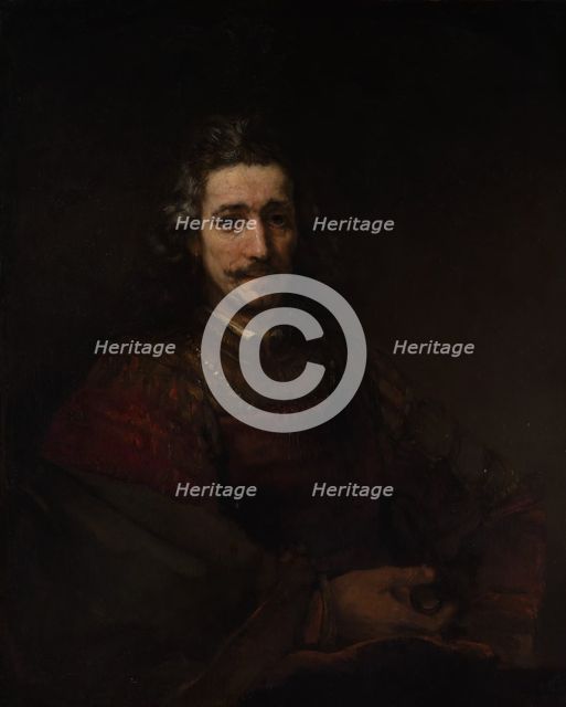 Man with a Magnifying Glass, early 1660s. Creator: Rembrandt Harmensz van Rijn.
