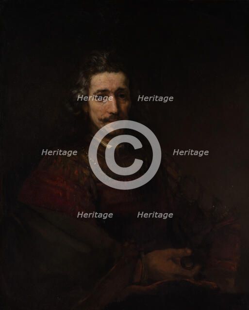 Man with a Magnifying Glass, early 1660s. Creator: Rembrandt Harmensz van Rijn.