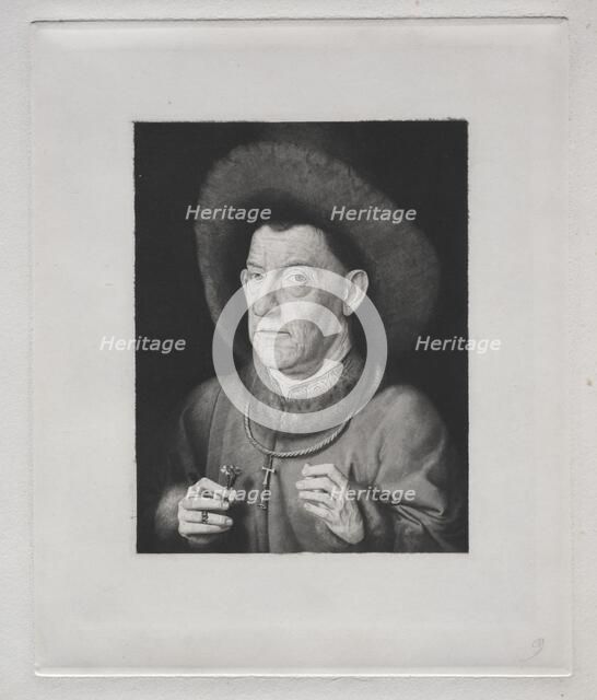 Man with a Pink. Creator: Claude-Ferdinand Gaillard (French, 1834-1887).