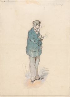 Man with a pipe, 1850. Creator: Friedrich Carl von Scheidlin