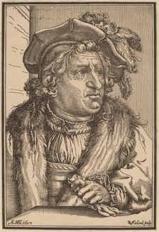 Man with a Plumed Cap, after 1607. Creator: Christoffel van Sichem I