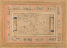 Man with a Ram, Folio from the Bellini Album, ca. 1600. Creator: Unknown
