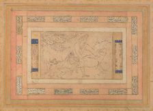 Man with a Ram, Folio from the Bellini Album, ca. 1600. Creator: Unknown