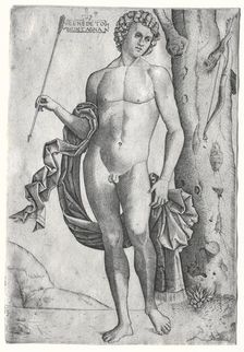 Man with an Arrow, c. 1515. Creator: Benedetto Montagna (Italian, c. 1481-1555/58)