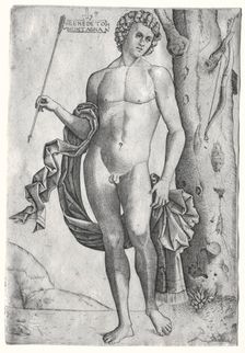 Man with an Arrow, c. 1515. Creator: Benedetto Montagna (Italian, c. 1481-1555/58)