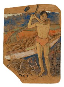 Man with an Ax, 1891/93. Creator: Paul Gauguin