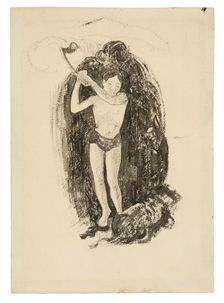 Man with an Ax, 1893/94. Creator: Paul Gauguin