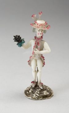 Man with Bouquet, France, 1750/99. Creator: Verres de Nevers