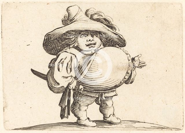 Man with Big Belly, c. 1622. Creator: Jacques Callot.