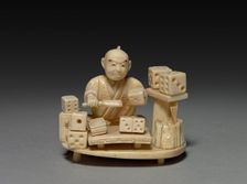 Man with Dice, c 1800s. Creator: Unknown