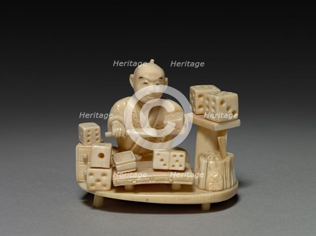 Man with Dice, c 1800s. Creator: Unknown.