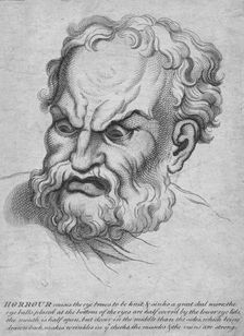 Man with expression of horror, 18th century? Creator: Unknown