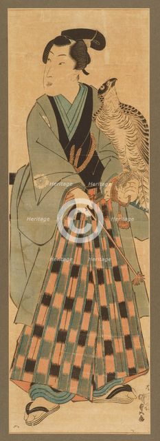 Man with Falcon, 1823-1824. Creator: Utagawa Kunisada.