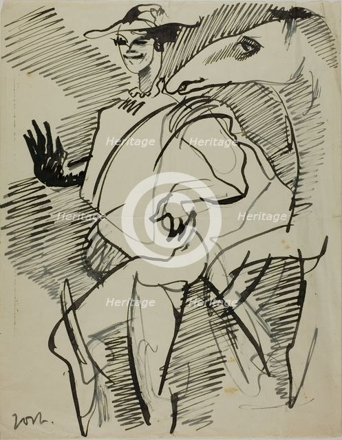 Man with Horse, n.d. Creator: Anders Leonard Zorn.