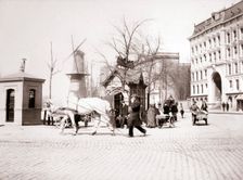 Man with horse, Rotterdam, 1898.Artist: James Batkin
