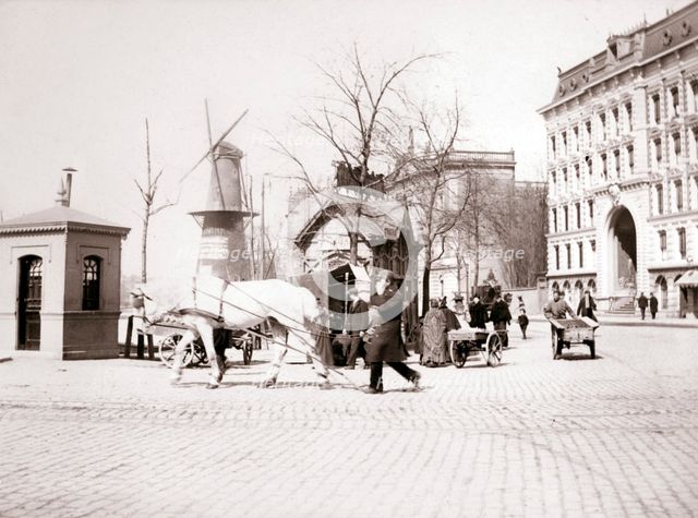 Man with horse, Rotterdam, 1898.Artist: James Batkin