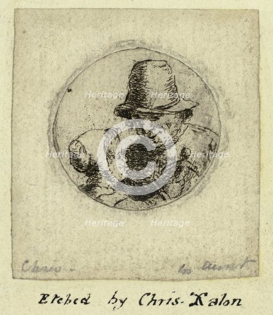 Man with Little Girl (Medallion), n.d. Creator: Christina Chalon.
