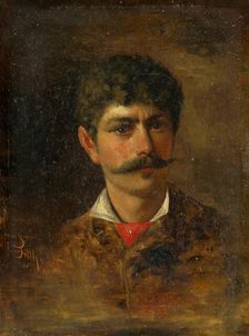 Man with Moustache, 1892. Creator: Ludovit Pitthordt