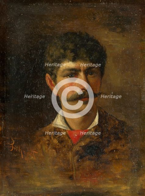 Man with Moustache, 1892. Creator: Ludovit Pitthordt.