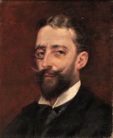 Man with Monocle, ca. 1887-1889. Creator: Alice Pike Barney