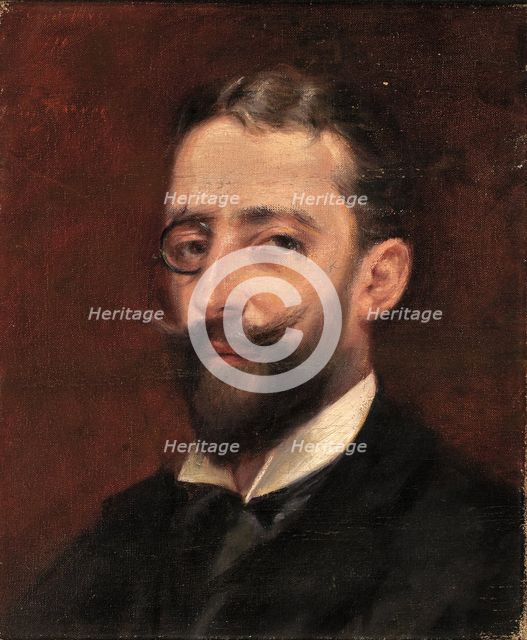 Man with Monocle, ca. 1887-1889. Creator: Alice Pike Barney.