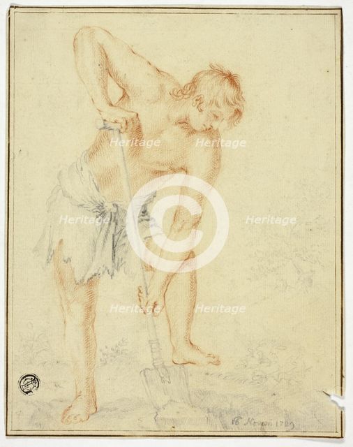 Man with Spade, n.d. Creator: Unknown.