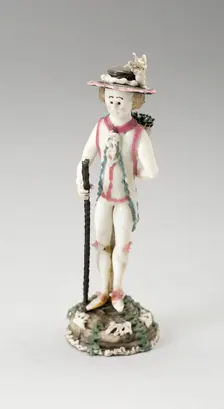 Man with Staff, France, 1750/99. Creator: Verres de Nevers