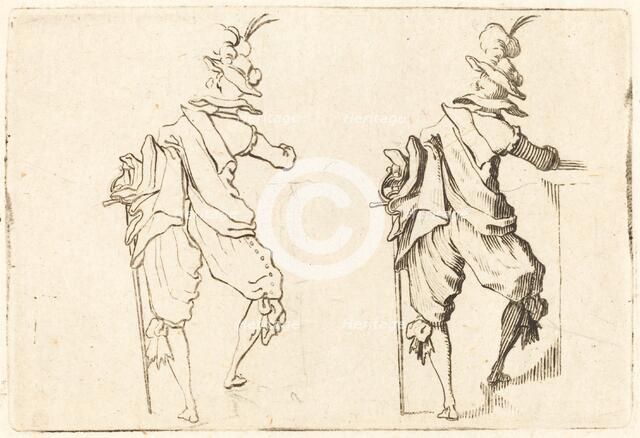 Man with Sword, c. 1622. Creator: Jacques Callot.