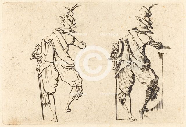 Man with Sword, c. 1622. Creator: Jacques Callot.